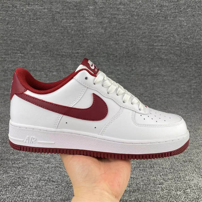 Men's Air Force 1 Low White/Red Shoes Top 0308